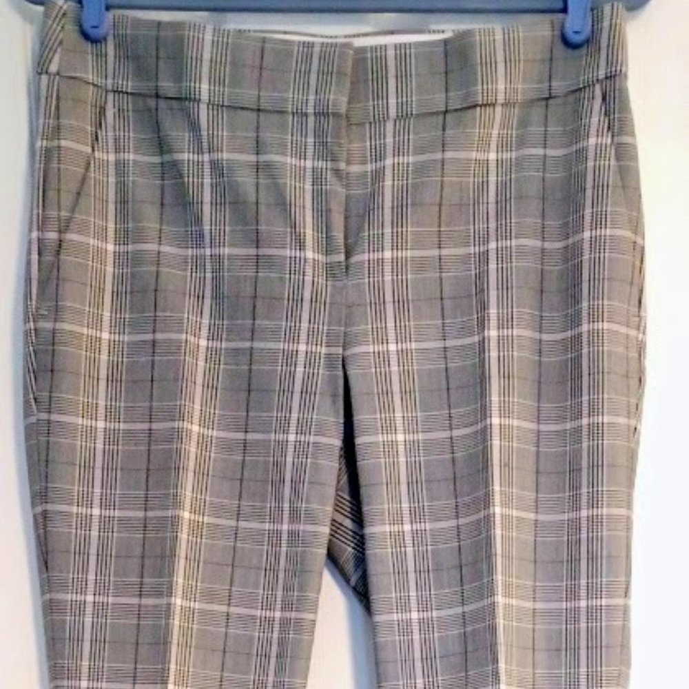 Loft Marisa fit plaid pant. Size 4